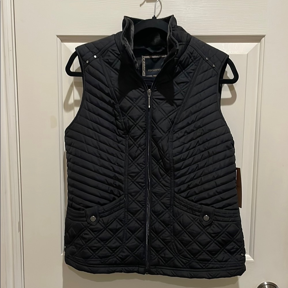 Weatherproof Black Quilted fur lined Vest